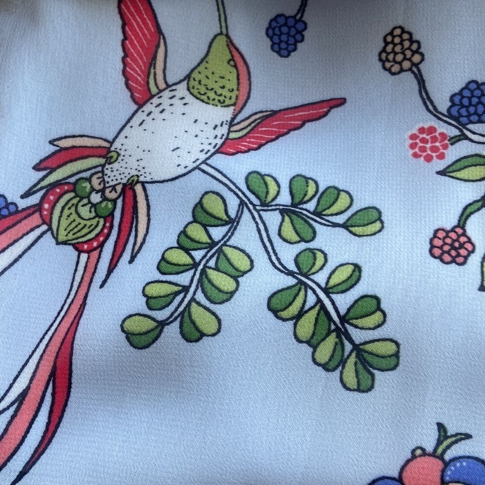 NWT Nanette Lepore Light Blue Floral Hummingbird Dress 2 - Picture 6 of 11
